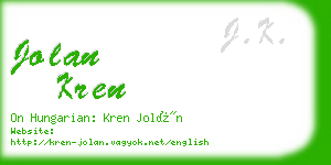 jolan kren business card